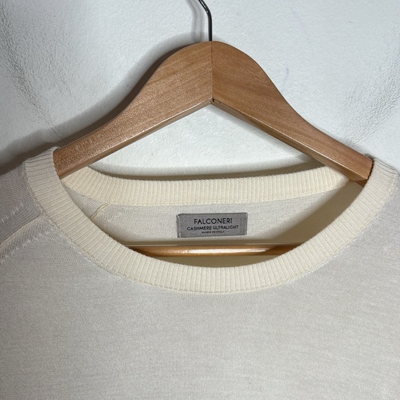 Falconeri ultralight cashmere ombre Sweater in beige brown dégradé size L - Picture 6 of 12